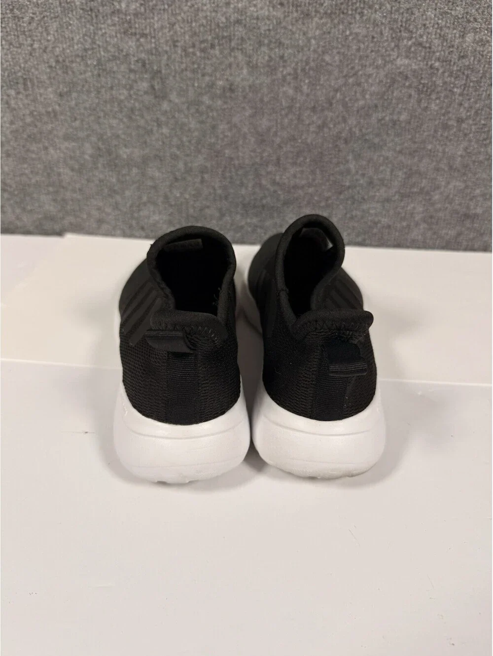 Women ADIDAS Cloudfoam Easy Slip-On No-Tie Sneakers Black/White Comfort Size 7